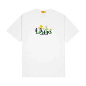 DIME White Printed Short Sleeve T Shirt